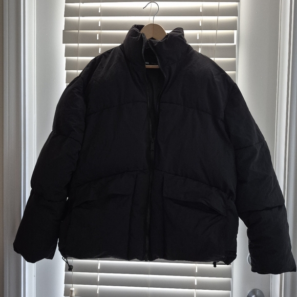 Zara Black Puffer Jacket - Picture 1 of 3